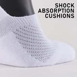 12X Large Cushion No Show Socks - WHITE
