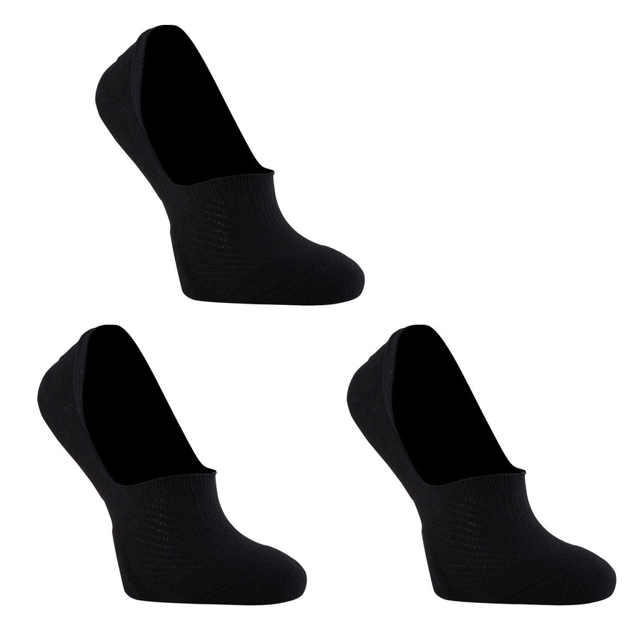 3X Large Cushion No Show Socks - BLACK