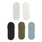 5X Large Daily No Show Socks - MULTI COLOUR