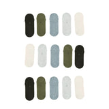 15X Medium Daily No Show Socks - MULTI COLOUR
