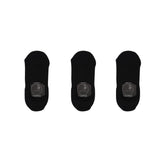 3X Medium Cushion No Show Socks - BLACK
