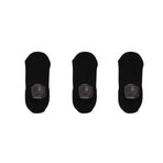 3X Medium Cushion No Show Socks - BLACK