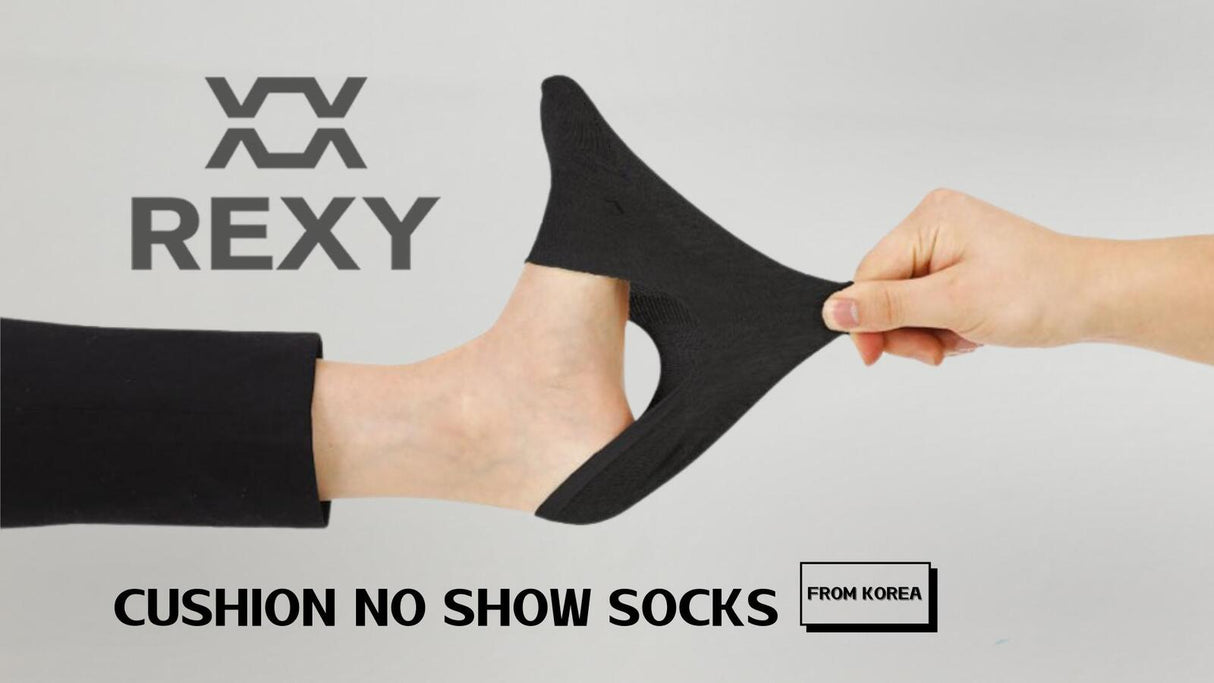 3X Medium Cushion No Show Socks - BLACK