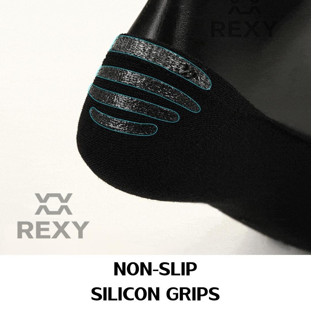 3X Medium Cushion No Show Socks - BLACK