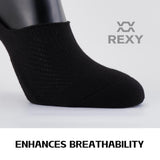 3X Medium Cushion No Show Socks - BLACK