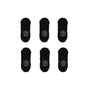 6X Medium Cushion No Show Socks - BLACK