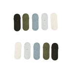 10X Small Daily No Show Socks - MULTI COLOUR