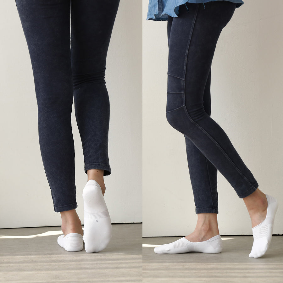 12X Small Cushion No Show Socks - WHITE