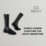 3X Small Cushion No Show Socks - BLACK - 45-Degree Angle