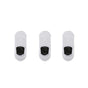 3X Small Cushion No Show Socks - WHITE