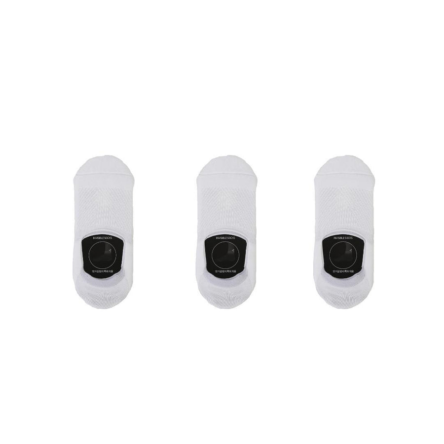 3X Small Cushion No Show Socks - WHITE