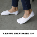 3X Small Cushion No Show Socks - WHITE