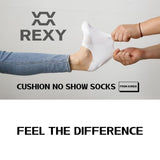 3X Small Cushion No Show Socks - WHITE - Extra Image