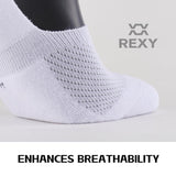 3X Small Cushion No Show Socks - WHITE