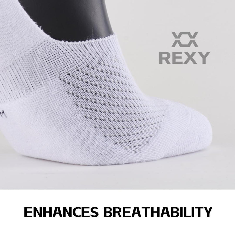 3X Small Cushion No Show Socks - WHITE