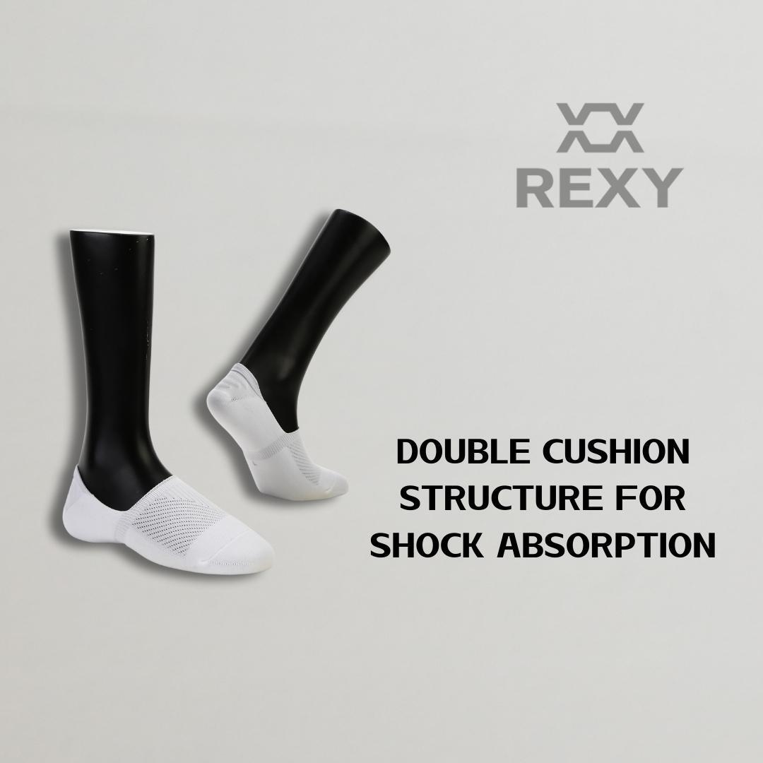3X Small Cushion No Show Socks - WHITE