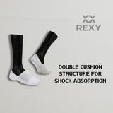 3X Small Cushion No Show Socks - WHITE - 45-Degree Angle