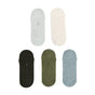 5X Small Daily No Show Socks - MULTI COLOUR