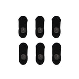 6X Small Cushion No Show Socks - BLACK