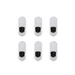 6X Small Cushion No Show Socks - WHITE