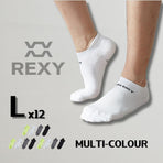 12X Medium Seamless Sport Socks - MULTI COLOUR