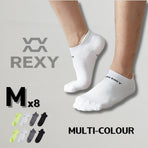 8X Medium Seamless Sport Socks - MULTI COLOUR