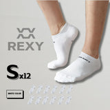 12X Small Seamless Sport Socks - WHITE - Front View