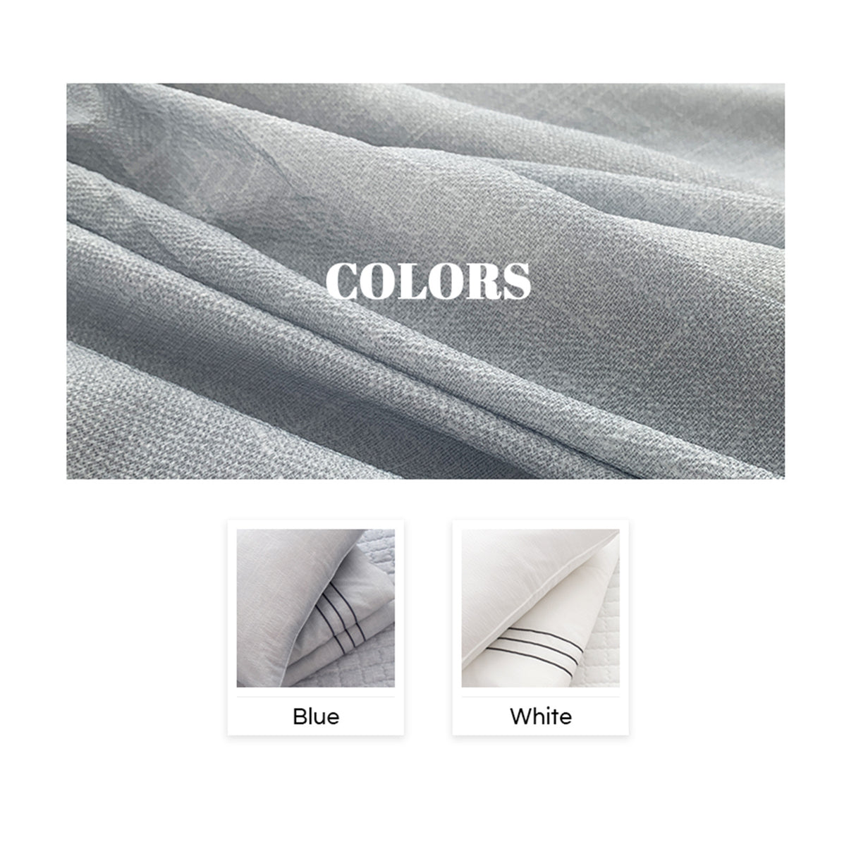 Flua Snow Comforter Set Double - BLUE