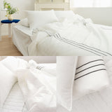 Flua Snow Comforter Set Double - WHITE