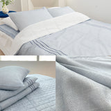 Flua Snow Comforter Set Queen - BLUE