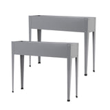 2X Raised Garden Bed With Stand 100 x 27 x 80cm - GREY