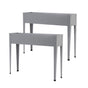 2X Raised Garden Bed With Stand 100 x 27 x 80cm - GREY
