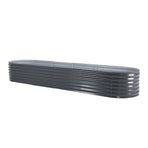 Raised Garden Bed Oval 320 x 80 x 45cm - GREY