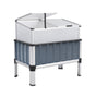 Raised Garden Bed With Cold Frame Greenhouse Cover 80 x 47.5 x 75cm - GREY