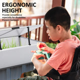 2X Raised Garden Bed With Cold Frame Greenhouse Cover 80 x 47.5 x 75cm - GREY - Close-Up Angle