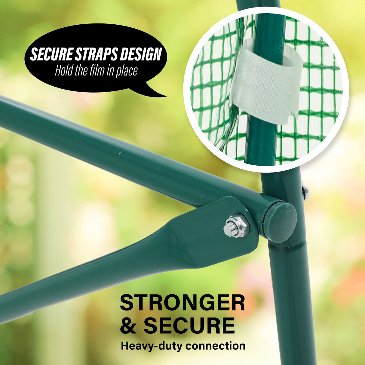3.5x2x2M Greenhouse PE Apex Roof - GREEN