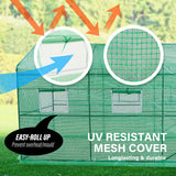 3.5x2x2M Greenhouse PE Apex Roof - GREEN
