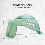 6x3x2M Greenhouse PE Dome Tunnel - GREEN - Extra Image
