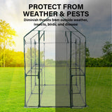 190cm Greenhouse PVC Apex Roof Cover Only - CLEAR - Side View
