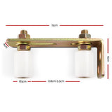 LockMaster Roller Guide Gate Opener Track Stopper Sliding Hardware Accessories Kit - 45-Degree Angle