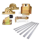 LockMaster Roller Guide Gate Opener Track Stopper Sliding Hardware Accessories Kit - Low Angle