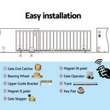 Electric Sliding Gate Opener 1200KG Keypad 4M
