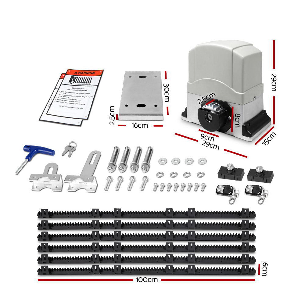 Electric Sliding Gate Opener 1200KG 6M