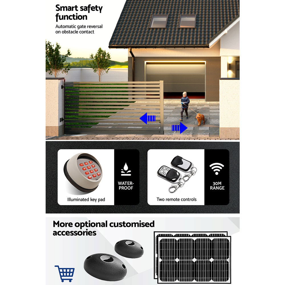 Automatic Sliding Gate Opener Kit Keypad 4M 1000KG