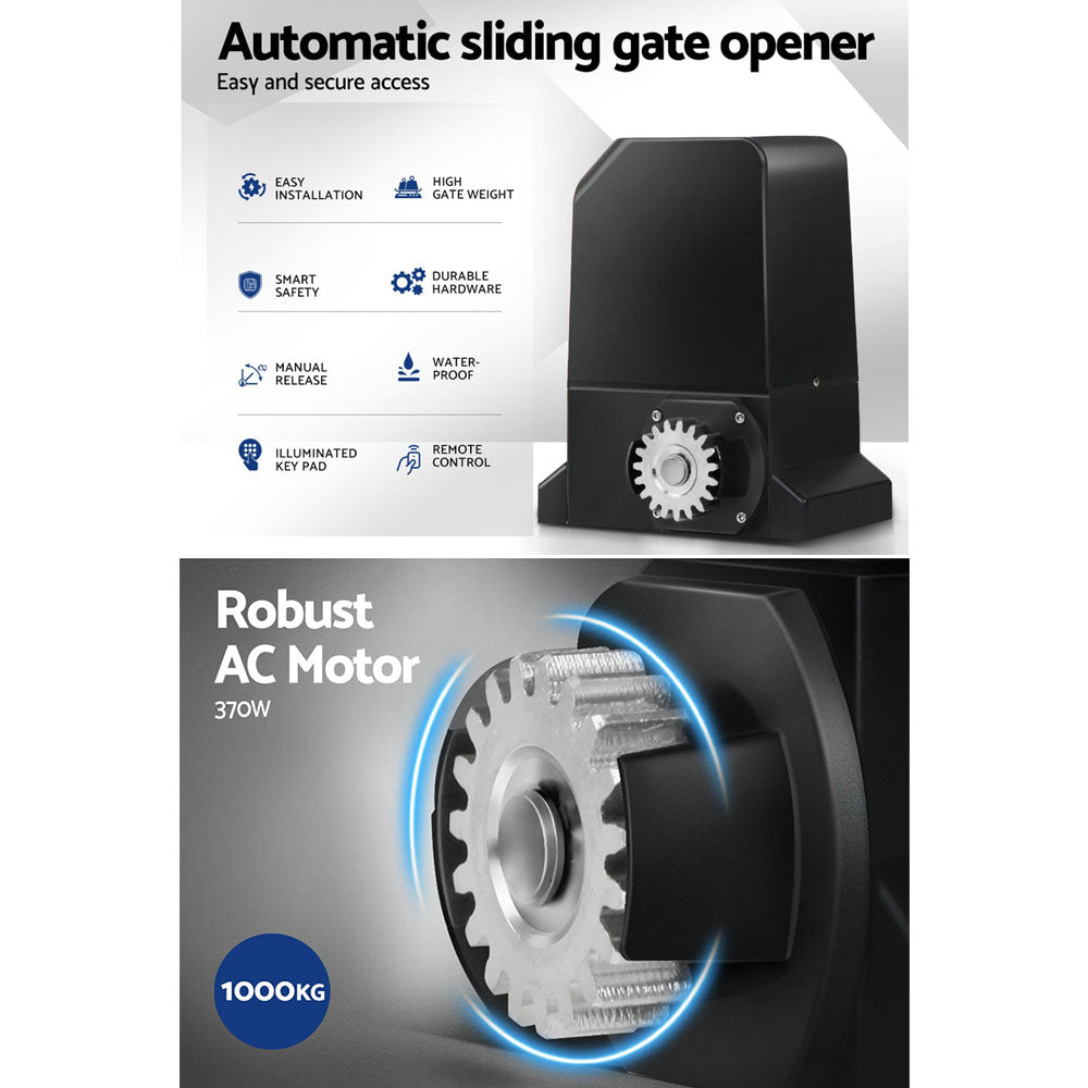 Automatic Sliding Gate Opener Kit 6M 1000KG