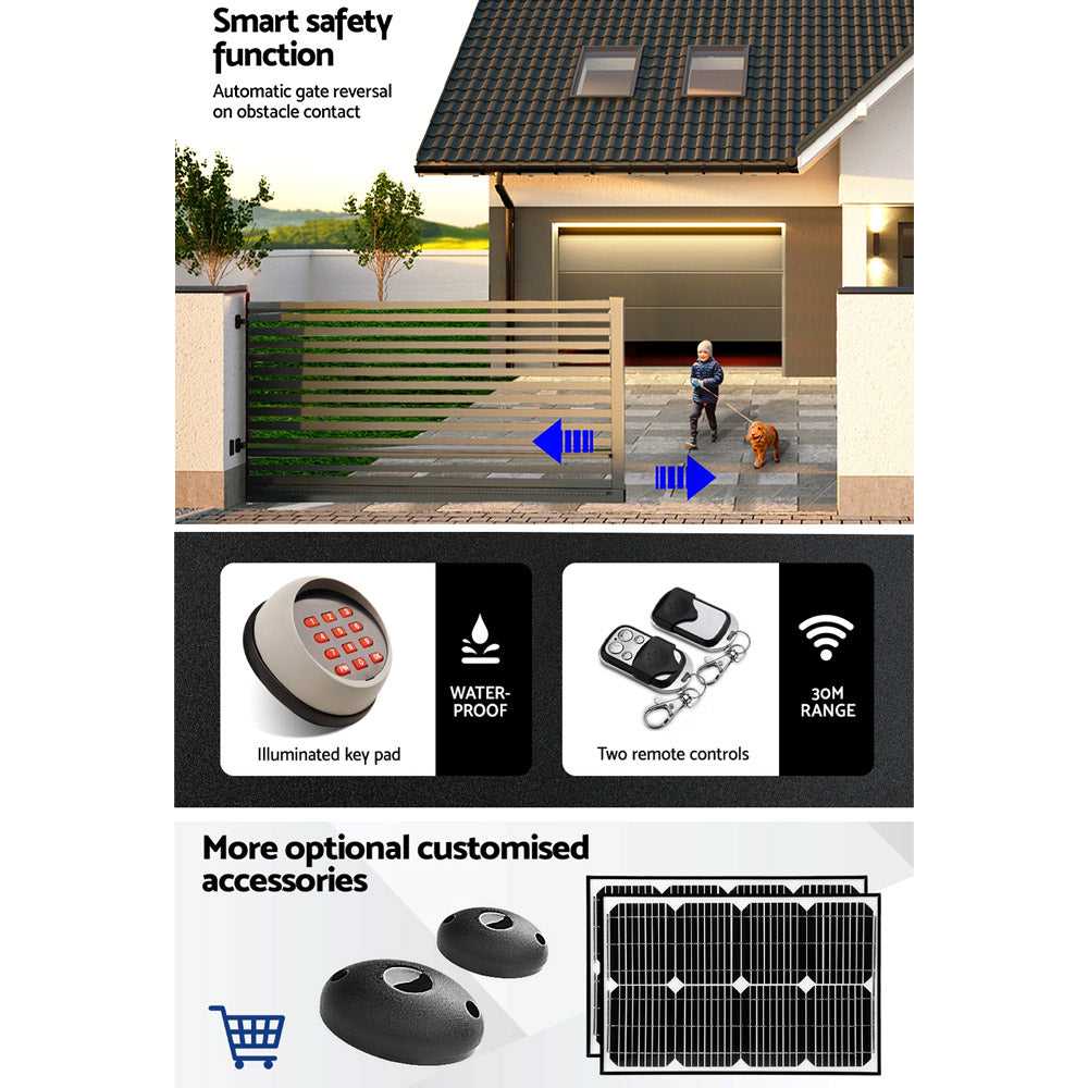 Automatic Sliding Gate Opener Kit Keypad 4M 1200KG