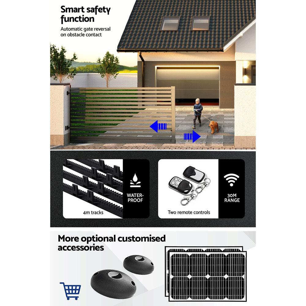 Automatic Sliding Gate Opener Kit 4M 1200KG