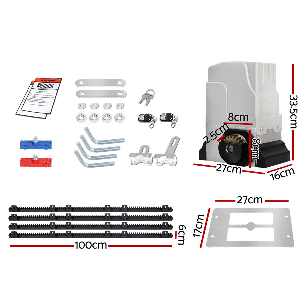 Automatic Sliding Gate Opener Kit 4M 1800KG