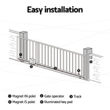 Lockmaster Automatic Sliding Gate Opener Kit Keypad 6M 800KG - Close-Up Angle