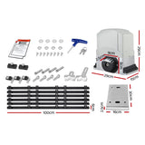 LockMaster Electric Sliding Gate Opener 800KG 6M Hardware Kit - Front View